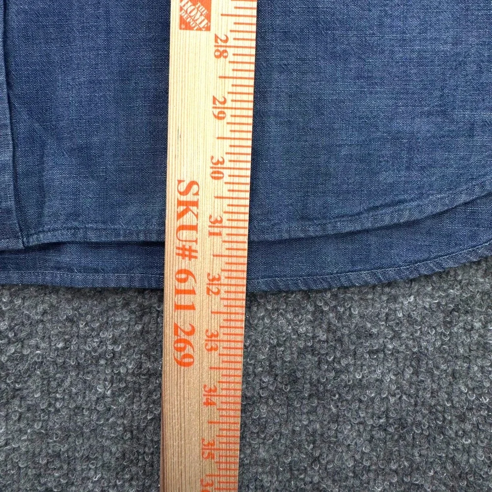 Banana Republic Button Down XL Nepped Chambray Cotton Regular Blue Fall 2014
